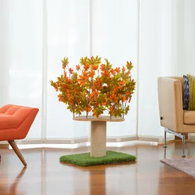 2-ft Interchangeable Leaves Kitty tree w/ Scratching Post In Mixed Maple