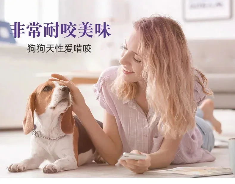 200g Dog snacks bite resistant clean teeth chicken meat Dogs training reward Pet Cowhide Chicken Meat toy