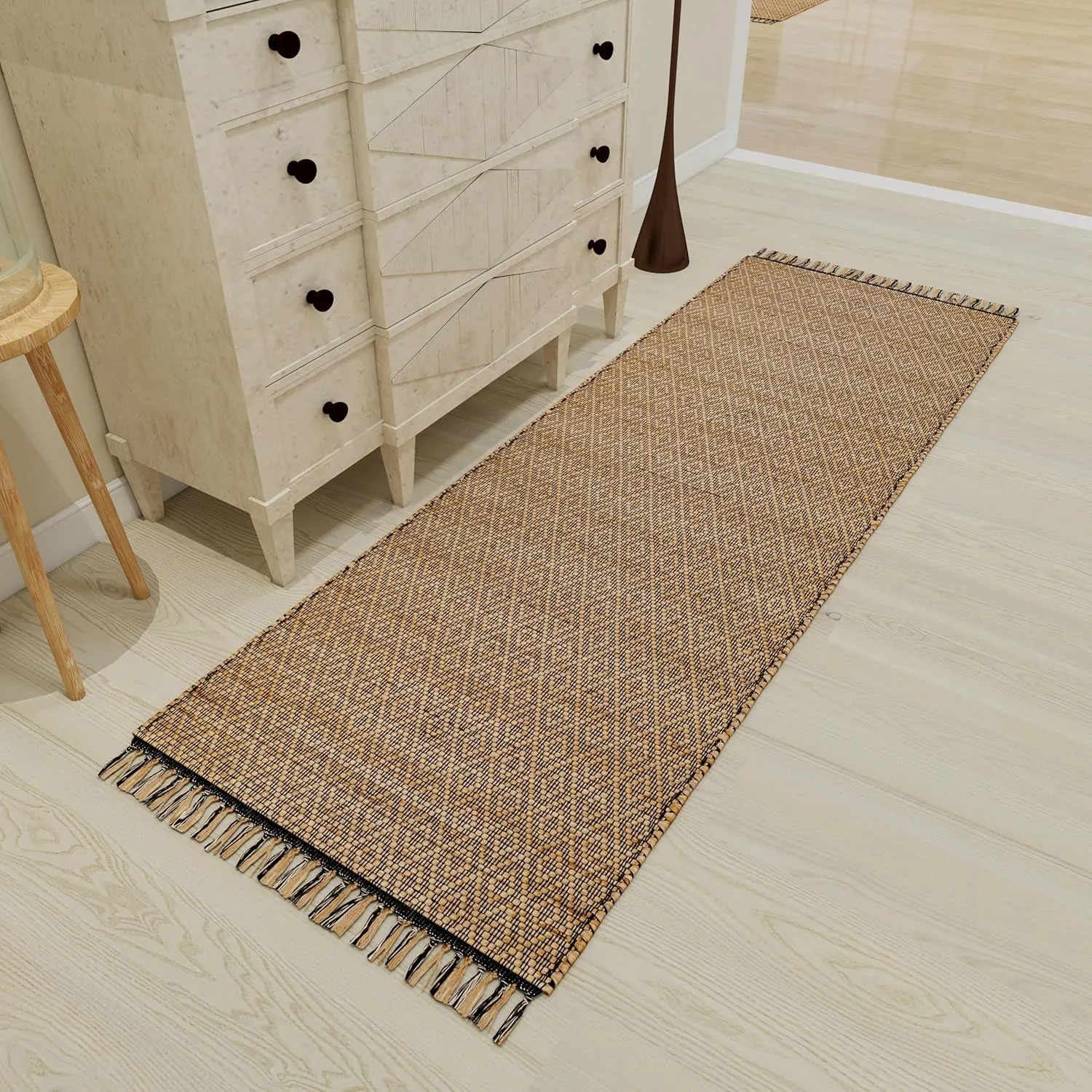 2.6x8 ft Jute Natural Entryway Rug Indoor Hand Woven Rug for Living Rooms, Kitchen, Bedroom & Dinings Premium Quality Home Decor (0.5 Inch Thickness)