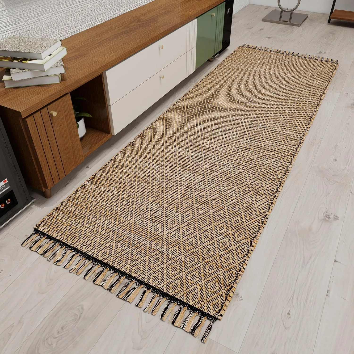 2.6x8 ft Jute Natural Entryway Rug Indoor Hand Woven Rug for Living Rooms, Kitchen, Bedroom & Dinings Premium Quality Home Decor (0.5 Inch Thickness)