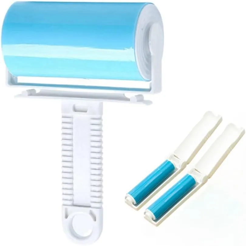 3pcs Reusable and Washable Hair Adhesive Roller lint Rollers for Clothes and pet Hair, Extra Sticky lint Remover, Portable Foldable lint Brush for Travel