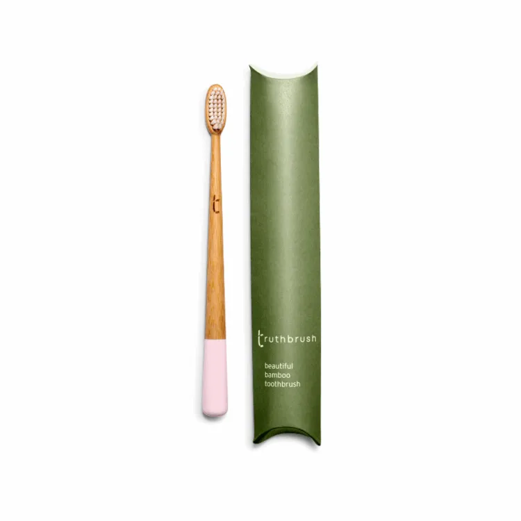 ADULT Bamboo Toothbrush - Petal Pink