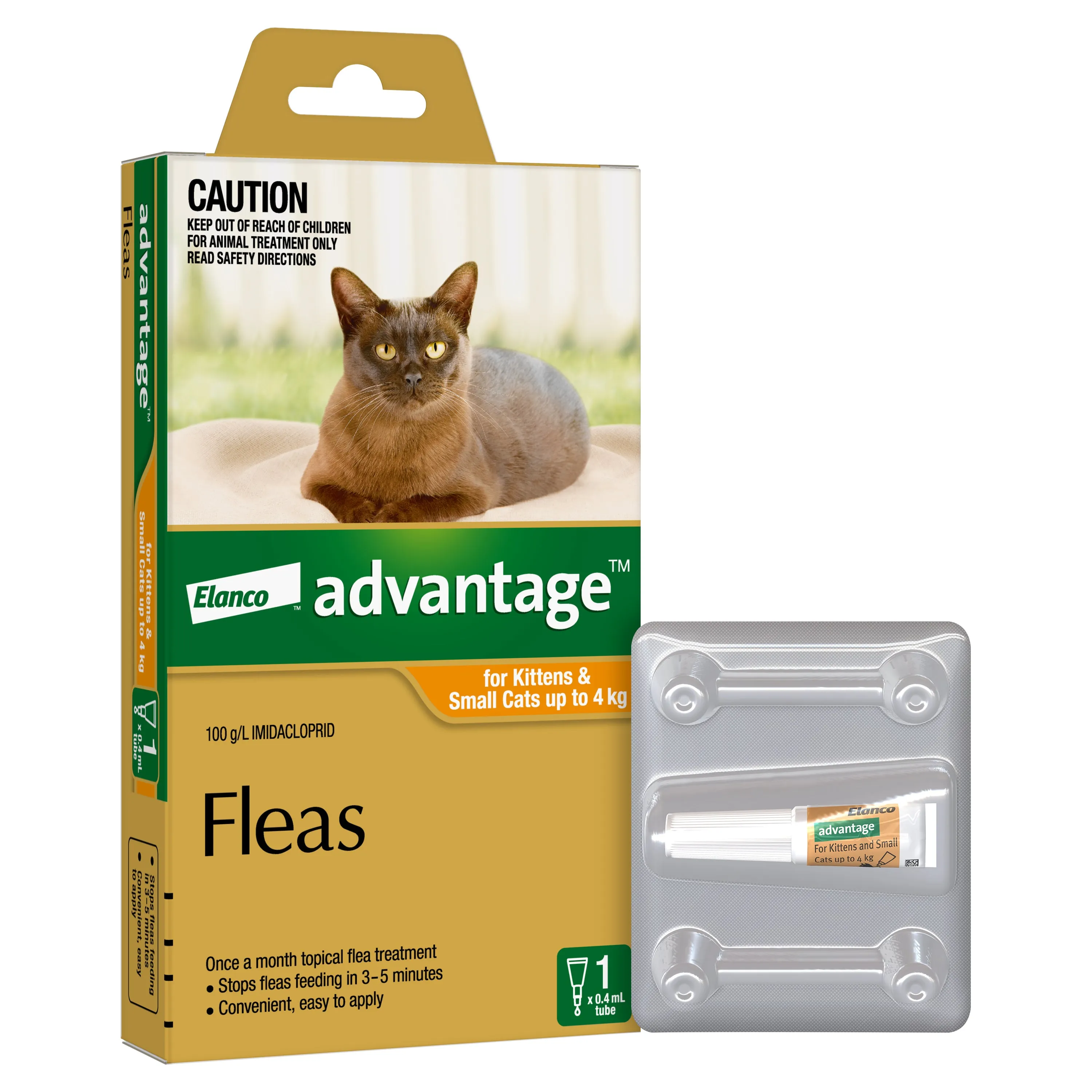 Advantage - Flea Treatment for Cats up to 4kg (1pk)