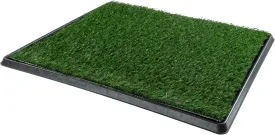 Artificial Grass Puppy Pee Pad for Dogs and Small Pets - 20x30 Reusable 4-Layer Training Potty Pad with Tray - Dog Housebreaking Supplies by PETMAKER, PET6200
