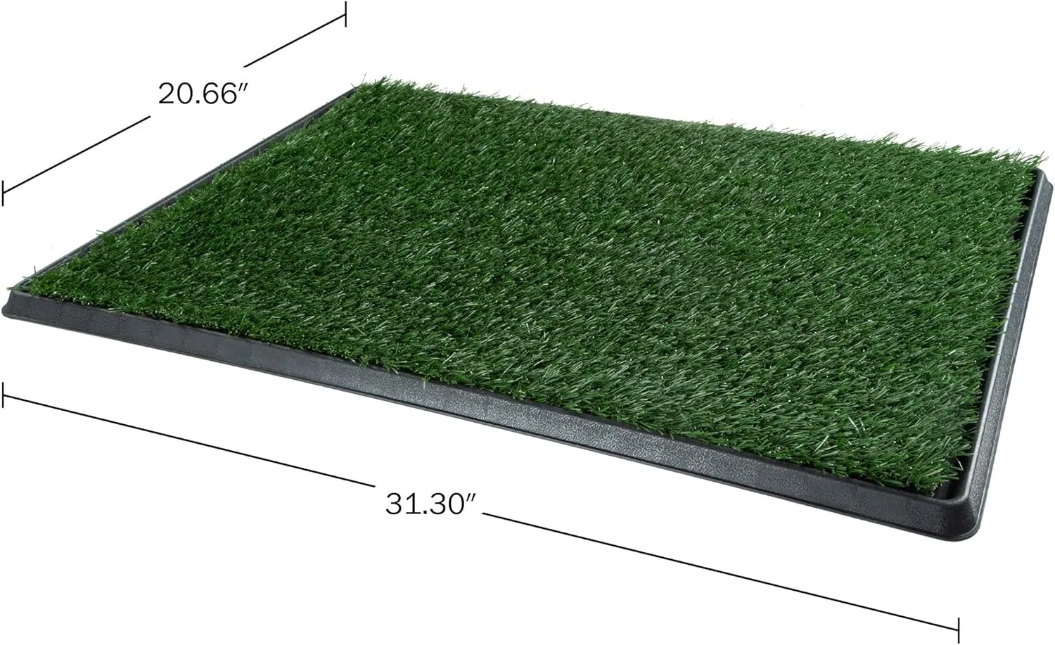 Artificial Grass Puppy Pee Pad for Dogs and Small Pets - 20x30 Reusable 4-Layer Training Potty Pad with Tray - Dog Housebreaking Supplies by PETMAKER, PET6200