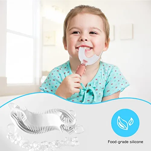 Baby Toddler Infant Toothbrush 6 to 12 Months and Up Age 1 2 3 1-2 2-4 Year Old, 10 in 1 Toothbrushes Gift Set with Soft Finger U-Shaped Brush Brushing Bristles for Newborns Kids Children Child