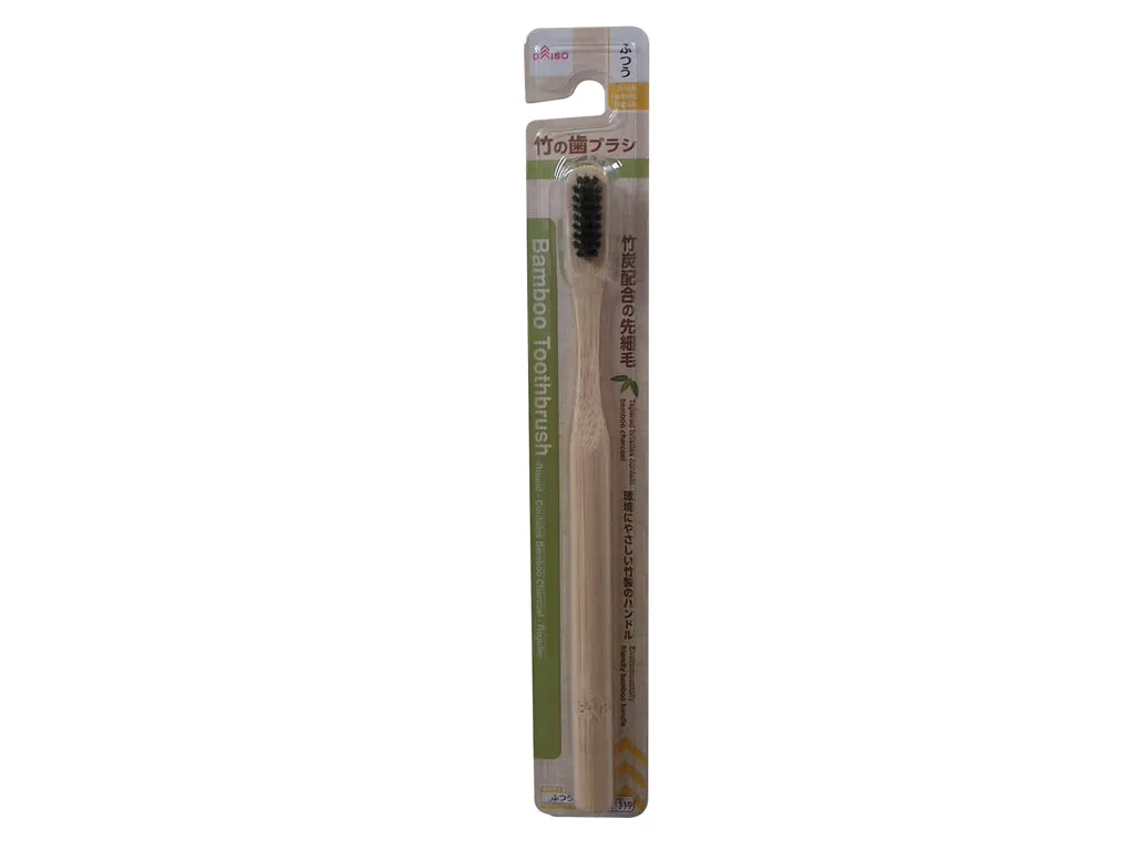 Bamboo Toothbrush Round Contains Bamboo Charcoal Regular