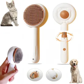 BowBow 2 in 1 Pet Brush and Nail Grinder, Rechargeable Self-Cleaning Slicker Cat/Dog Grooming Brush for Pets with Long Or Short Hair, Hair Remover & Pet Nail Grinder for Dog and Cat for Pet Grooming