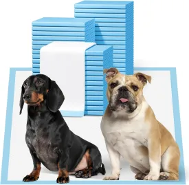 Bulubaky 23" x 23" Puppy Pads 100 Count | 6-Layer Super Absorbent & Leak-Proof Puppy Pee Pads | Rapid Dry Disposable Incontinence Pads Potty Training Pads for Dogs, Cats