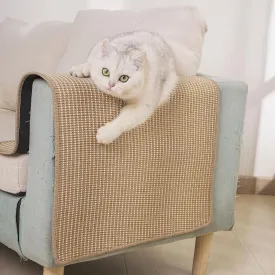 Cat Scratching Pad [32 x 20 Inch] FOOPOMARY Scratcher Mat with Soft Cotton and Natural Sisal Blend for Indoor Cats, Protects Furniture from Scratching, Versatile Placement for Sofas and Favorite Spots