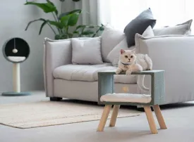 Concise Style Cat Cave and Cat Tree 2 in 1 Cat Climbing Frame Cat Toy Solid Wood Stand