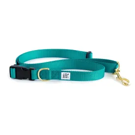 Dog Bone Adjustable Leash 3-6ft, Hand Held/ Hands Free, Teal