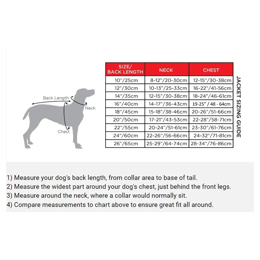 Dog Jacket with reflective harness - Red