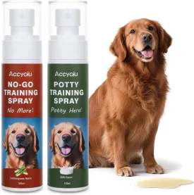 Dog Potty Training Spray 2 Pack  2-in-1 Puppy Attractant & Training Aid for Indoor and Outdoor Use  Helps Guide Dogs Where to Go  Safe for Pads, Grass, Furniture  3.38 Fl.Oz/100ml