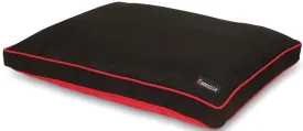 Dogzilla 80381 Dog Bed, 40 in L, 29 in W, Rip-Stop Fabric, Black/Red :EA: QUANTITY: 1