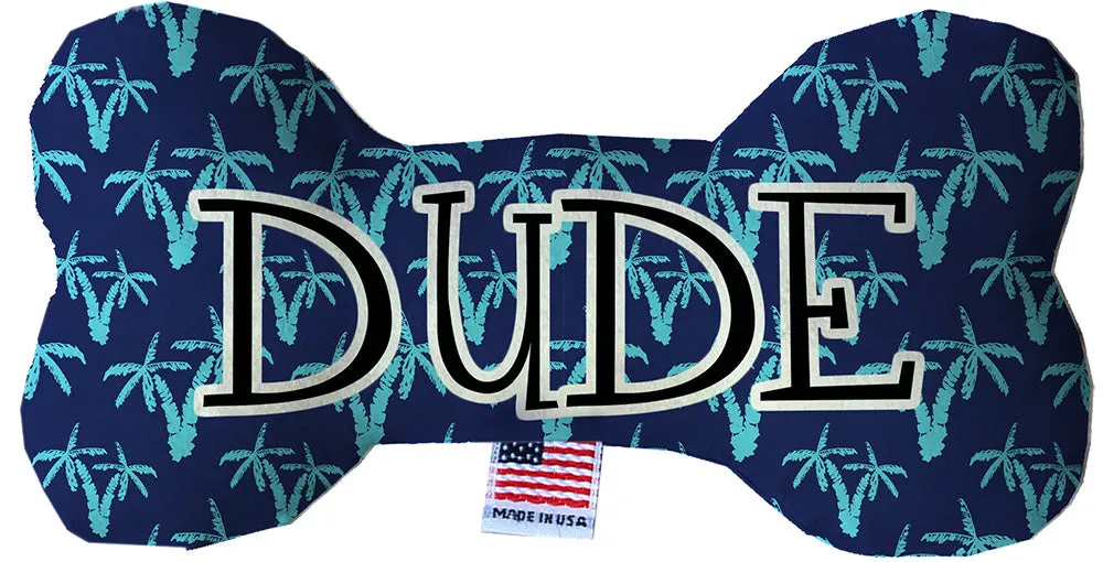 Dude 10 Inch Fluffy Bone Dog Toy