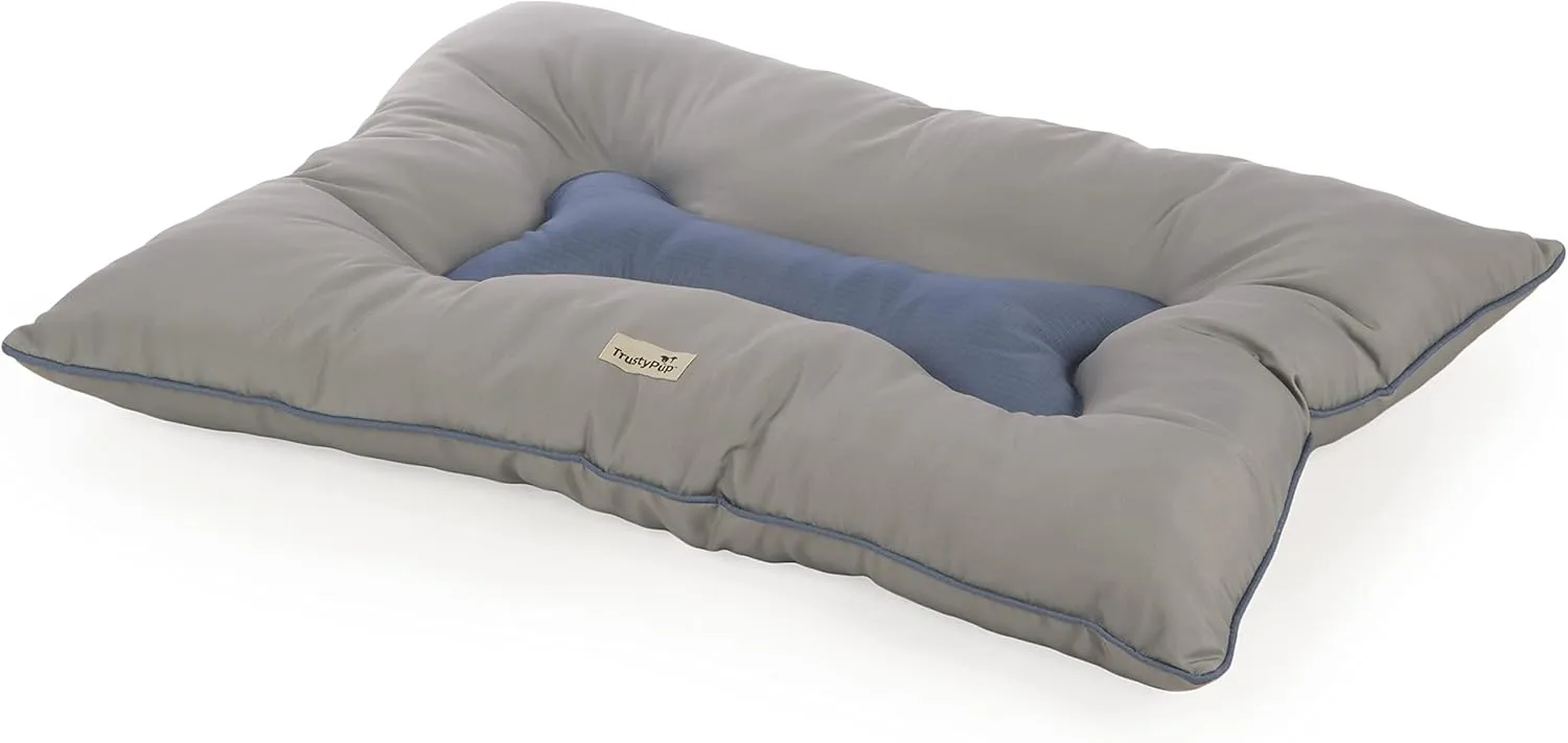 Dura Mat Tufted Pillow Pet Bed, Easy to Clean - Gray, Large, Dura Mat (Gray), 36.0" L x 27.0" W x 5.0" Th