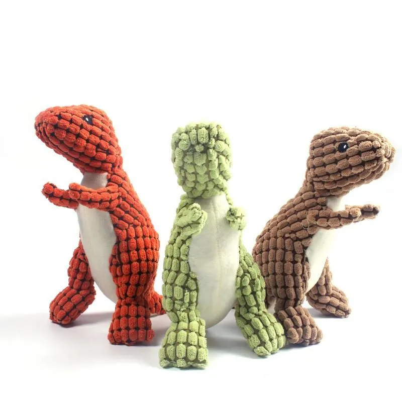 Durable Squeaky Dinosaur Dog Toy