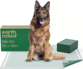 Earth Rated 3-in-1 Max Absorbency Puppy Pee Pads for Dogs, Odor Blocking, Leak Prevention Potty Training Pad, 3XL, 36 x 36 Inches, 7 Count