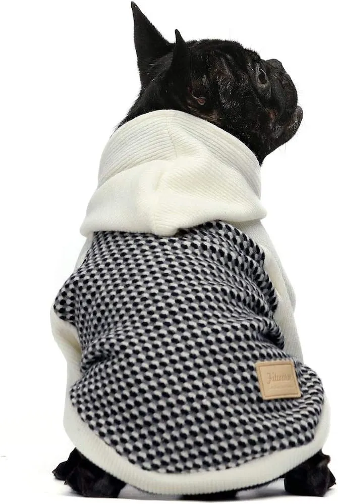 Fitwarm Knitted Pet Clothes Dog Sweater Hoodie Sweatshirts Pullover Cat Jackets White XXL