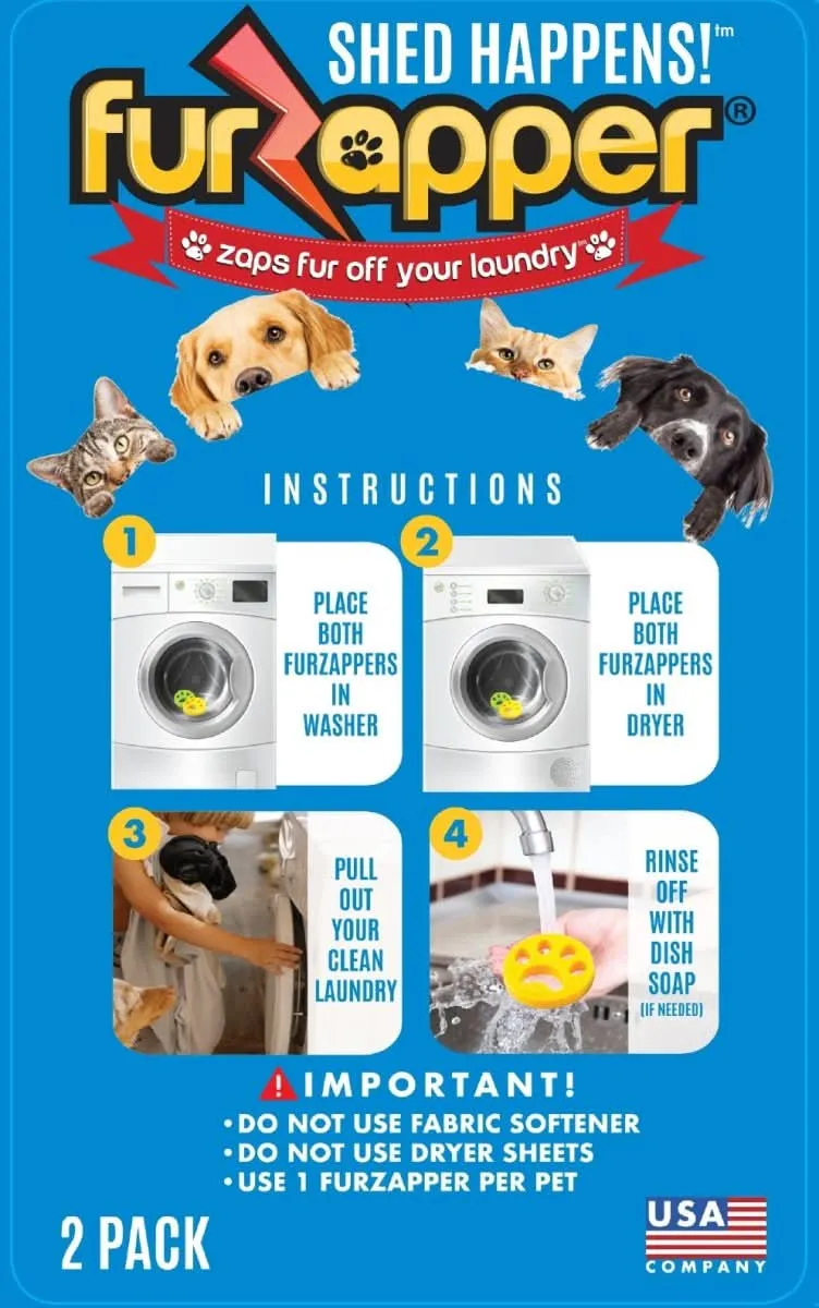 FurZapper Pet Hair and Fur Remover for Laundry