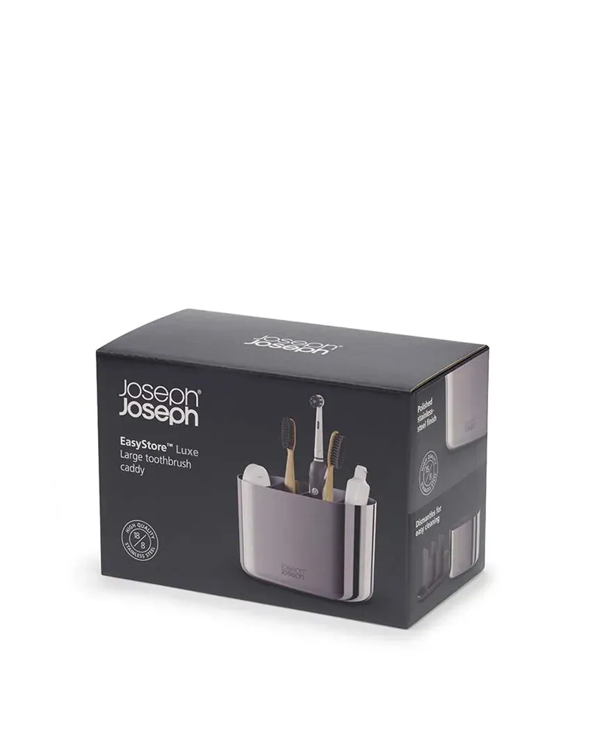 Joseph Joseph Easy Store Luxe Stainless Steel Toothbrush Caddy