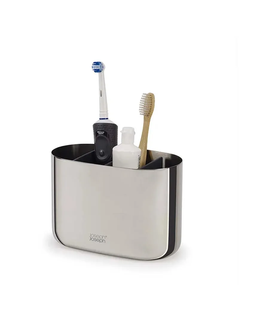Joseph Joseph Easy Store Luxe Stainless Steel Toothbrush Caddy