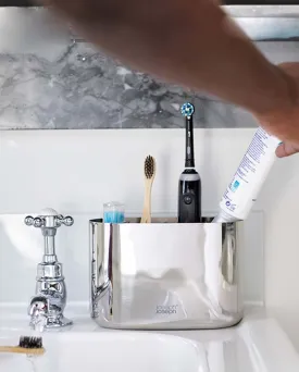 Joseph Joseph Easy Store Luxe Stainless Steel Toothbrush Caddy