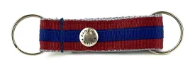 Maroon/Navy Stripe Snappy Keychain - 323