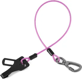 MiaoChuai 3-in-1 Dog Car Seat Belt Harness | Chew-Proof Steel Cable Leash with Heavy-Duty Buckle & Clip | Car Safety Restraint for Small, Medium, Large Dogs (Purple, 24 inch/60 CM)