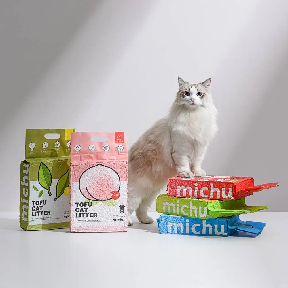 Michu Natural Clumping Cat Litter Ocean Fresh 6L