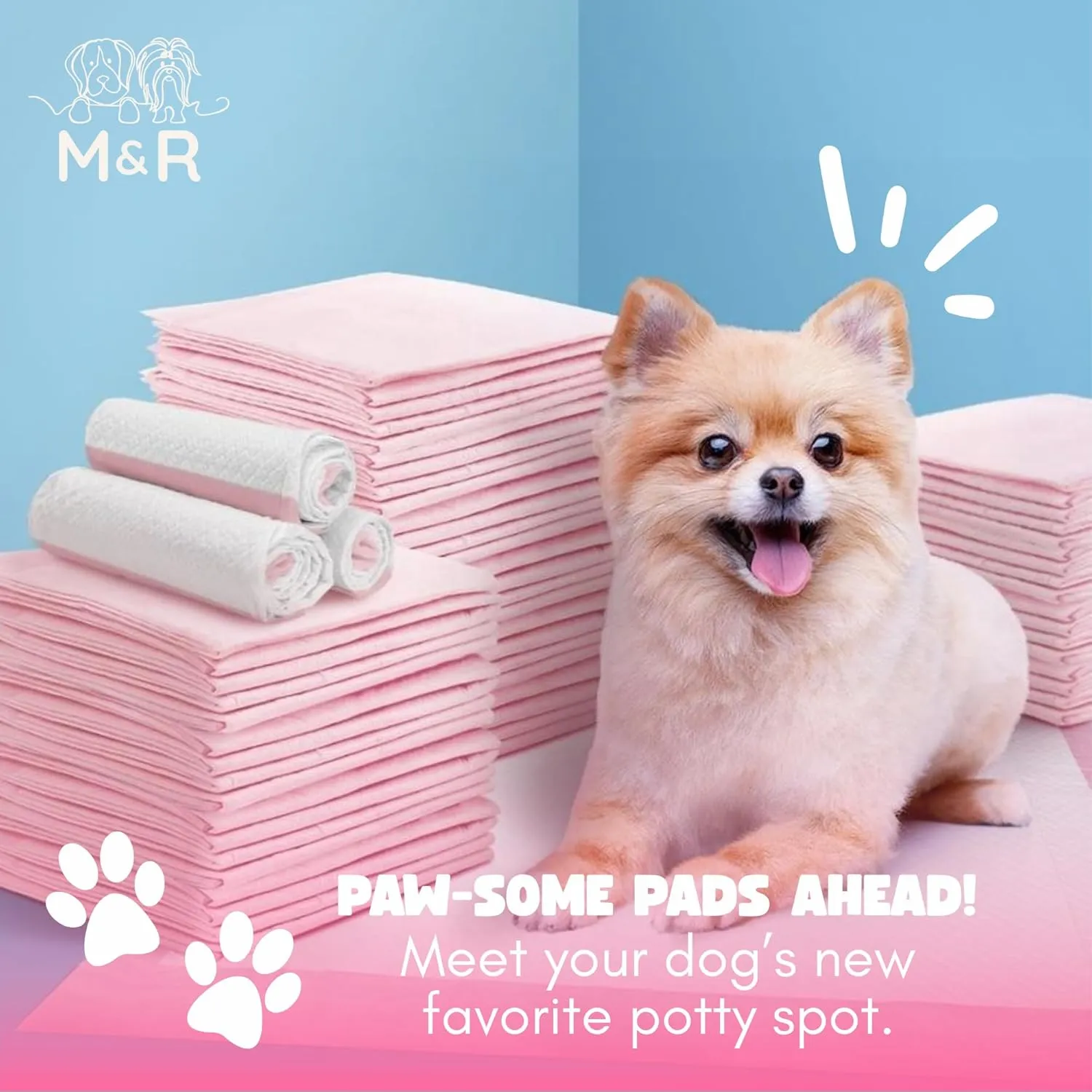 Murphy & Roxy Dog Training Pads  Extra-Large Absorbent Pee Pads for Dogs, Puppies, and Cats, Leak-Proof Backing and Odor Control, Unscented, 100 Count (26x30 Inches)