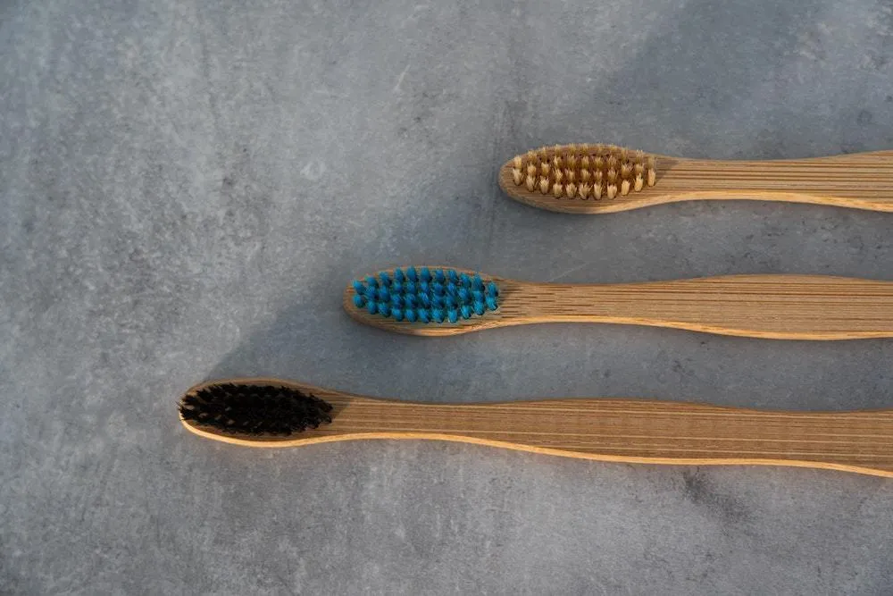 Natural Bamboo Antibacterial Toothbrushes - Set of 12 pieces