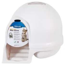 New Petmate Booda Dome Clean Step Cat Litter Box in Pearl White! Includes 1 Charcoal Filter & 1 Liner