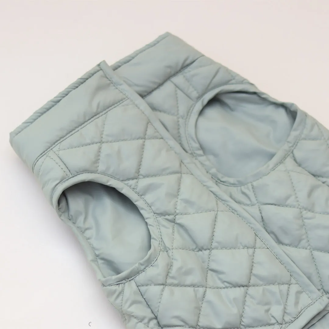 New Pistache Packable Quilted Dog jacket