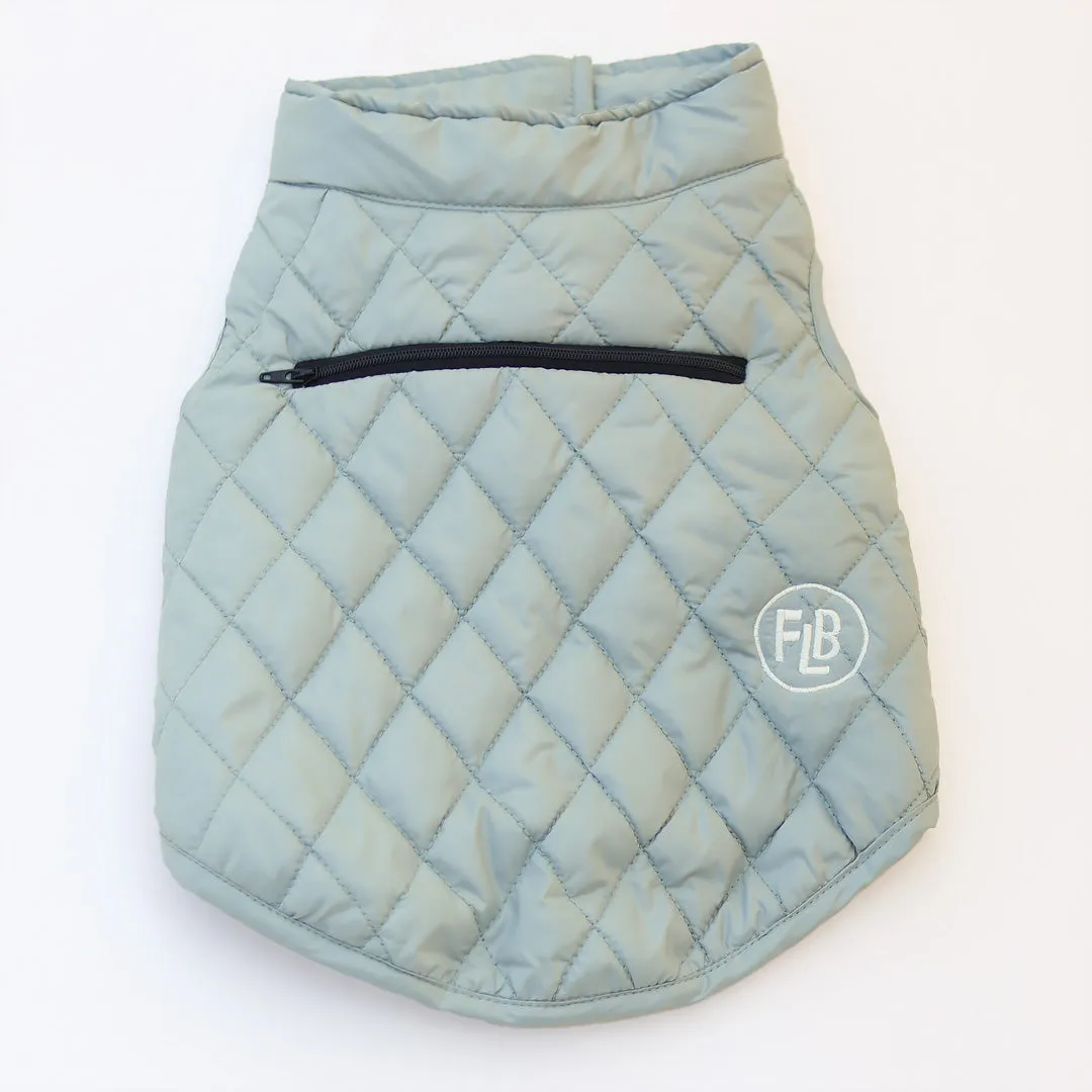 New Pistache Packable Quilted Dog jacket