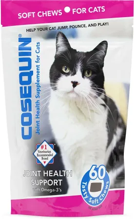 Nutramax Cosequin Joint Health Supplement for Cats - With Glucosamine, Chondroitin, and Omega-3's, 60 Soft Chews