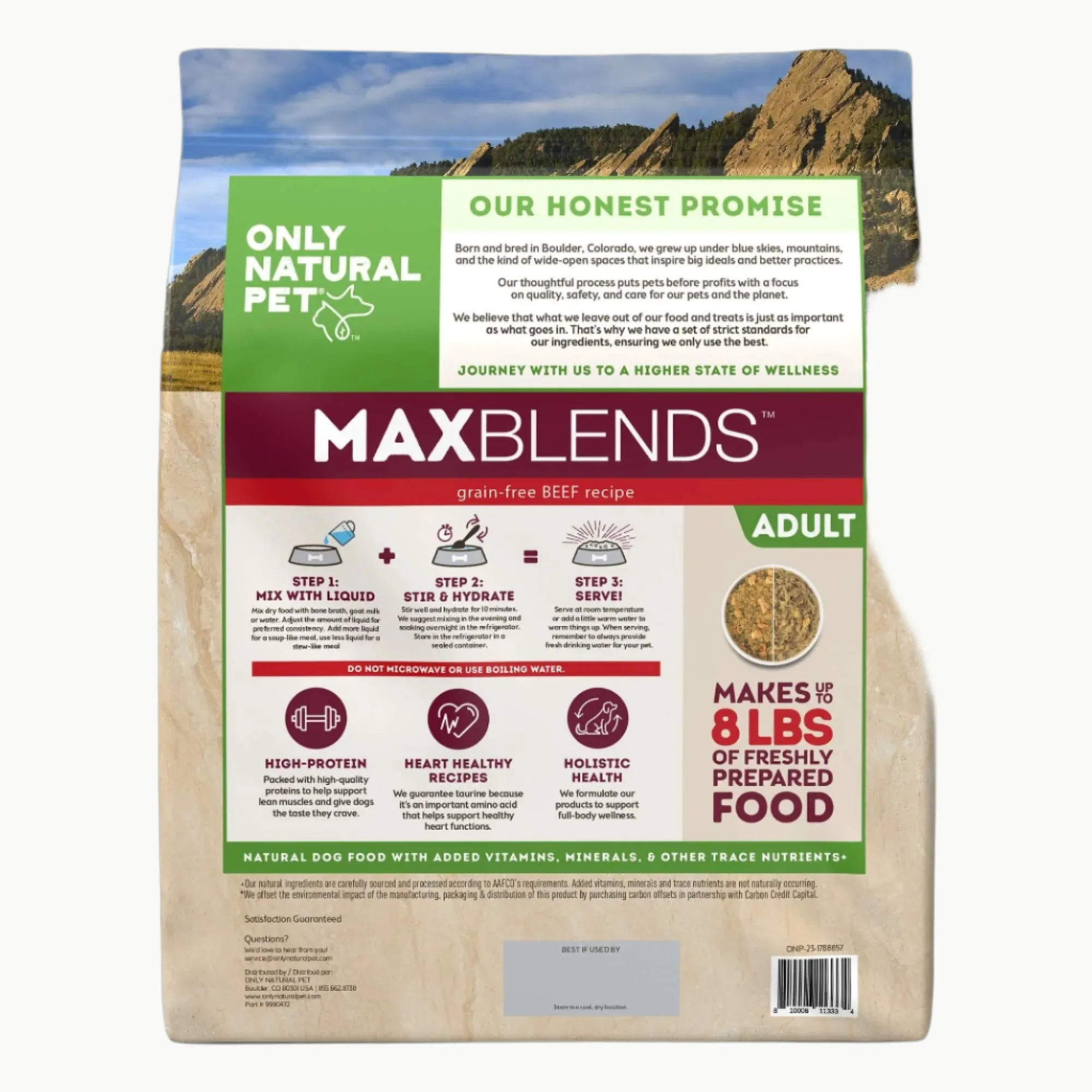 Only Natural Pet MaxBlends Grain-Free Beef Recipe Dehydrated Dog Food