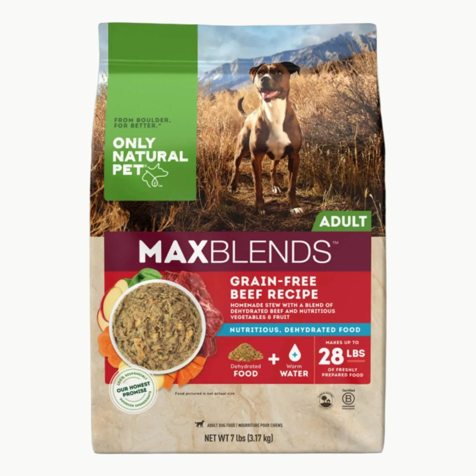 Only Natural Pet MaxBlends Grain-Free Beef Recipe Dehydrated Dog Food