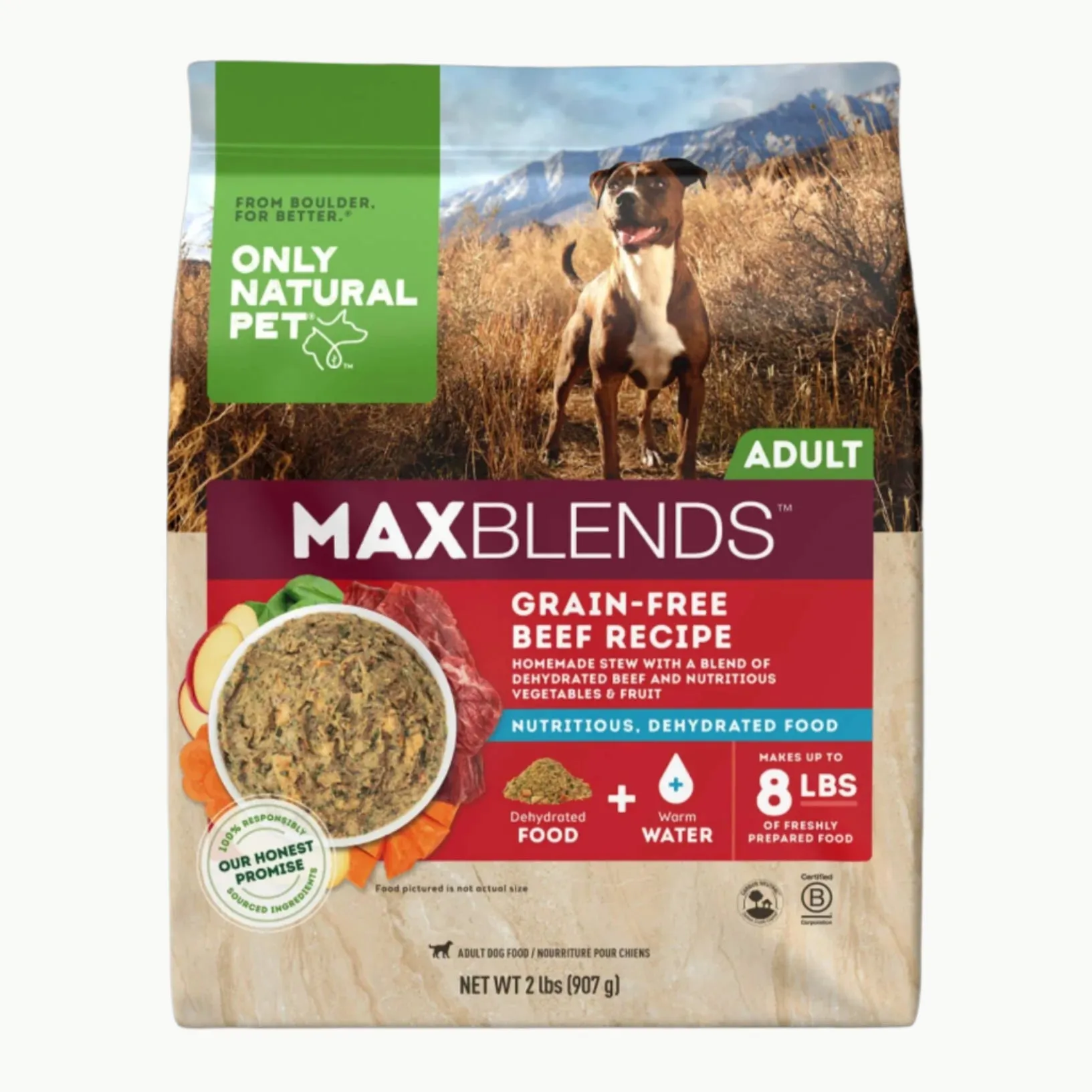 Only Natural Pet MaxBlends Grain-Free Beef Recipe Dehydrated Dog Food