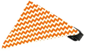 Orange Chevron Bandana Pet Collar Black Size 16