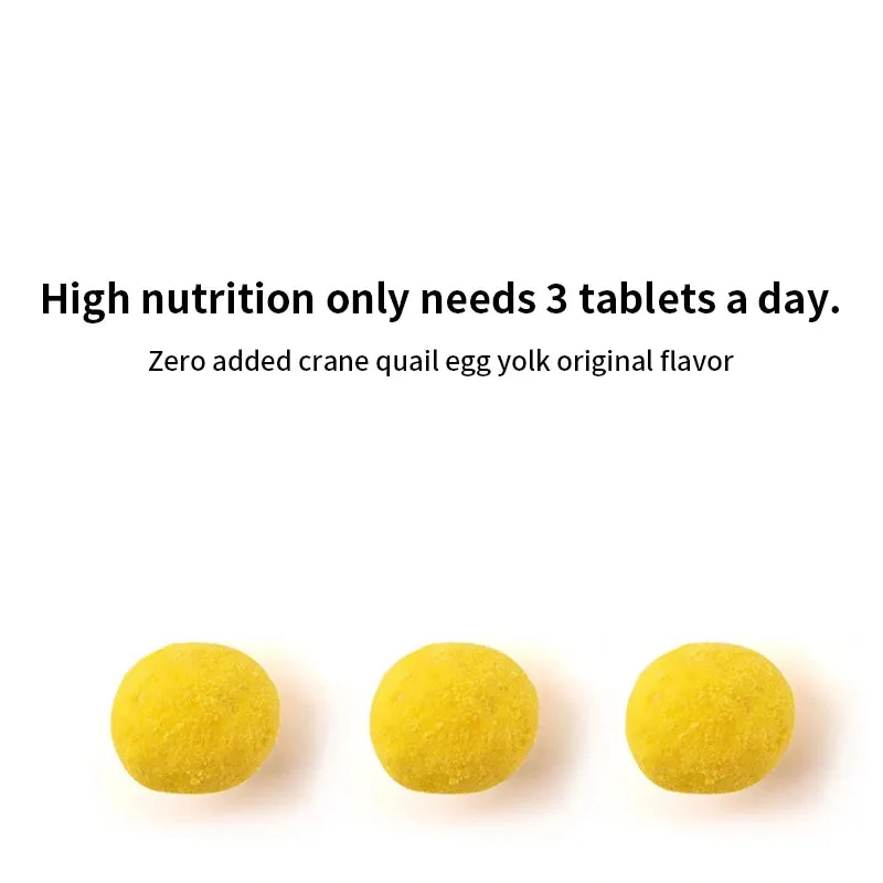 Pet freeze-dried quail egg yolk cat dog hair supplement lecithin lysine quail egg yolk whole