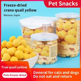 Pet freeze-dried quail egg yolk cat dog hair supplement lecithin lysine quail egg yolk whole