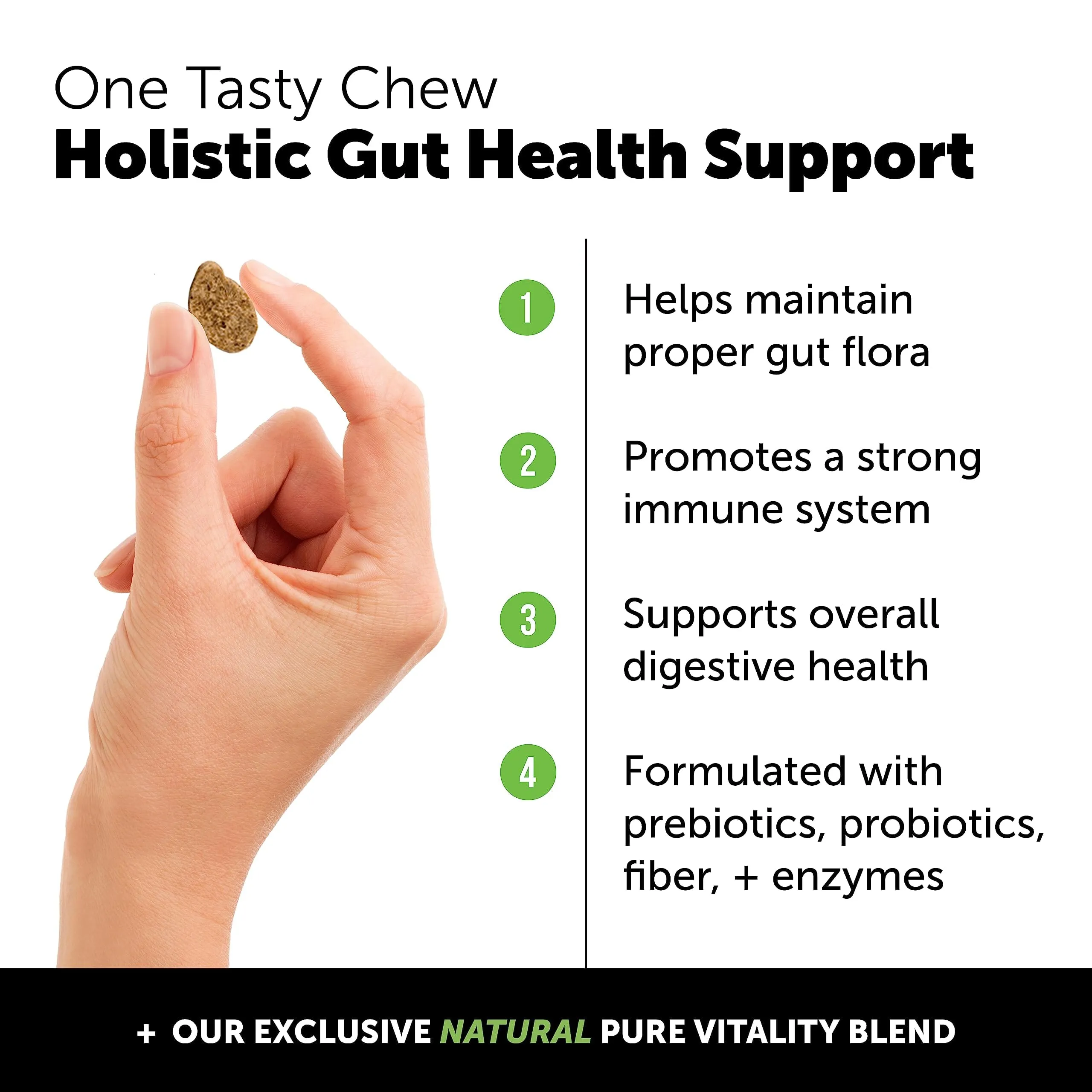 Pet Honesty Digestive Gut and Immune Probiotics Pumpkin Chewy Dog Supplements - 90 Count - 9.5 Oz
