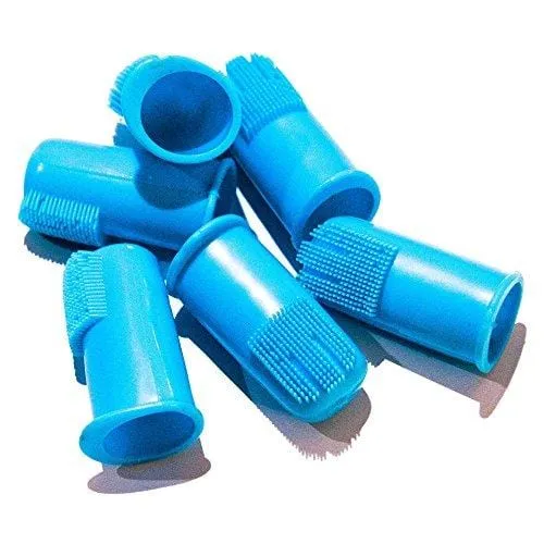 Pet Republique Dog Finger Toothbrush Set of 6 - Dental Brush for Large to Small Dogs, Cats, Most Pets