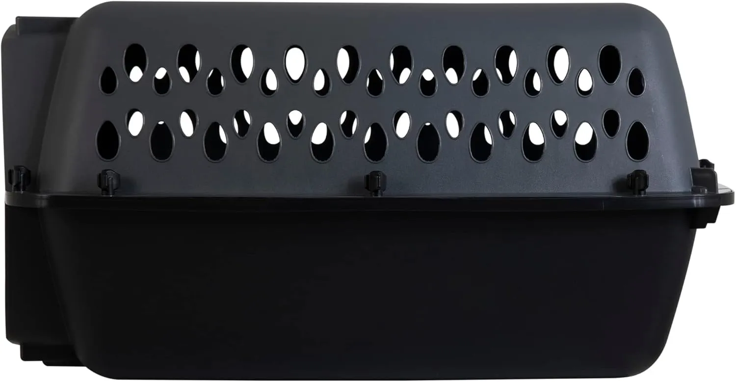 Petmate Pet Porter Dog Kennel 23", Dark Gray & Black, for Pets up to 15lbs, Made in USA
