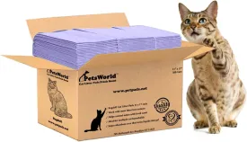 PETSWORLD Fresh Scented Cat Pads Refills for Tidy Cats Breeze Litter System 100 Pads for Cat Litter Box, 16.9x11.4 Inch