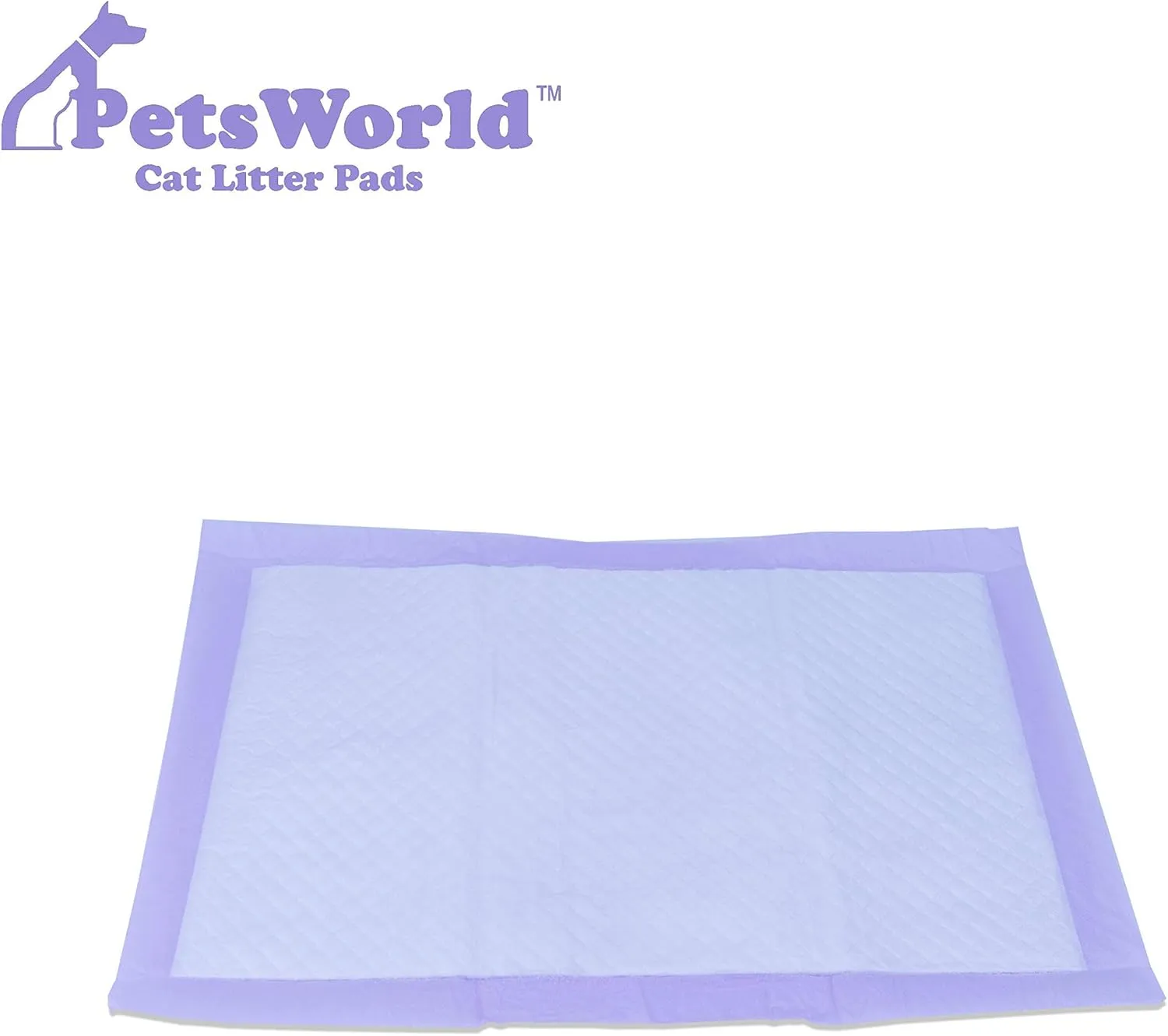 PETSWORLD Fresh Scented Cat Pads Refills for Tidy Cats Breeze Litter System 100 Pads for Cat Litter Box, 16.9x11.4 Inch