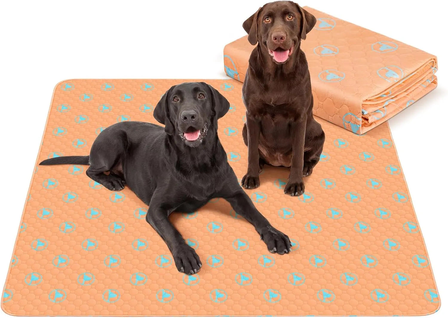 PJYucien Washable Pee Pads for Dogs, 36" x 36"Reusable Pee Pads for Dogs, Super Absorbent Pet Training Pads, Dog Pads Non-Slip, Designed for Dog Cate, Whelping Box, Potty Training.
