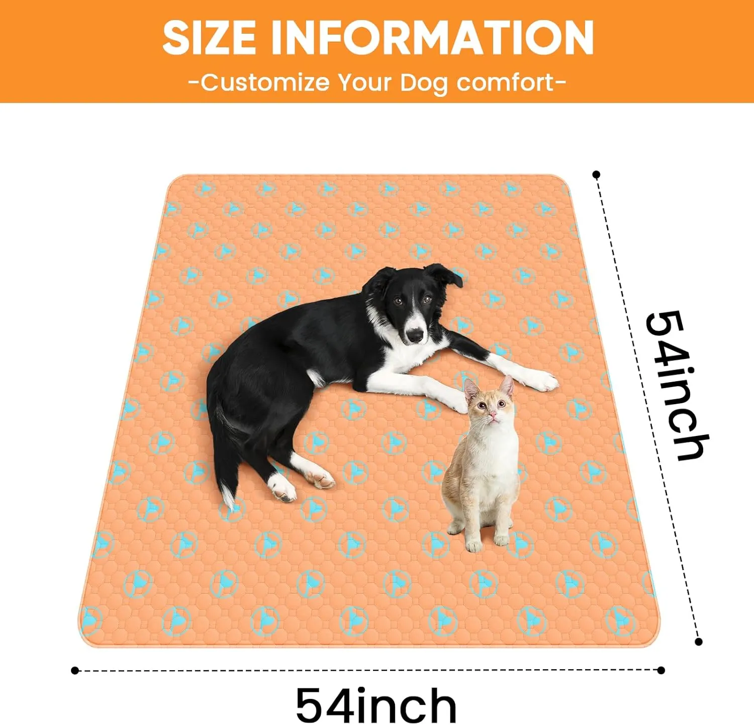 PJYucien Washable Pee Pads for Dogs, 36" x 36"Reusable Pee Pads for Dogs, Super Absorbent Pet Training Pads, Dog Pads Non-Slip, Designed for Dog Cate, Whelping Box, Potty Training.